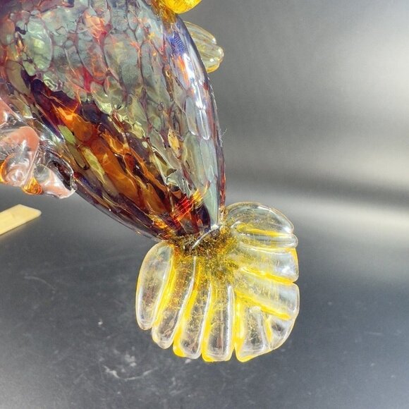 1992 Studio Art Glass Fish Hand Blown Artist Signed Thomas G Hand Made Vintage - Picture 7 of 16